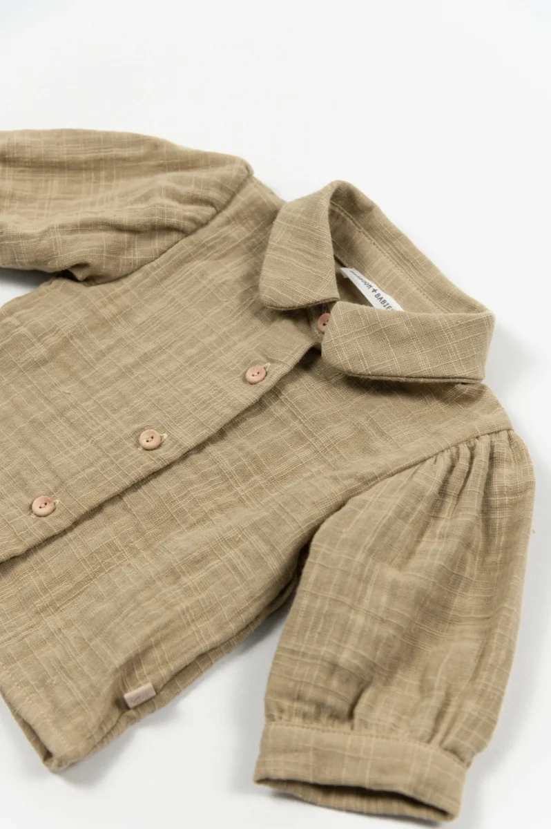 Camicia bimba maniche lunghe - MUSTARD 270 - immagine 3
