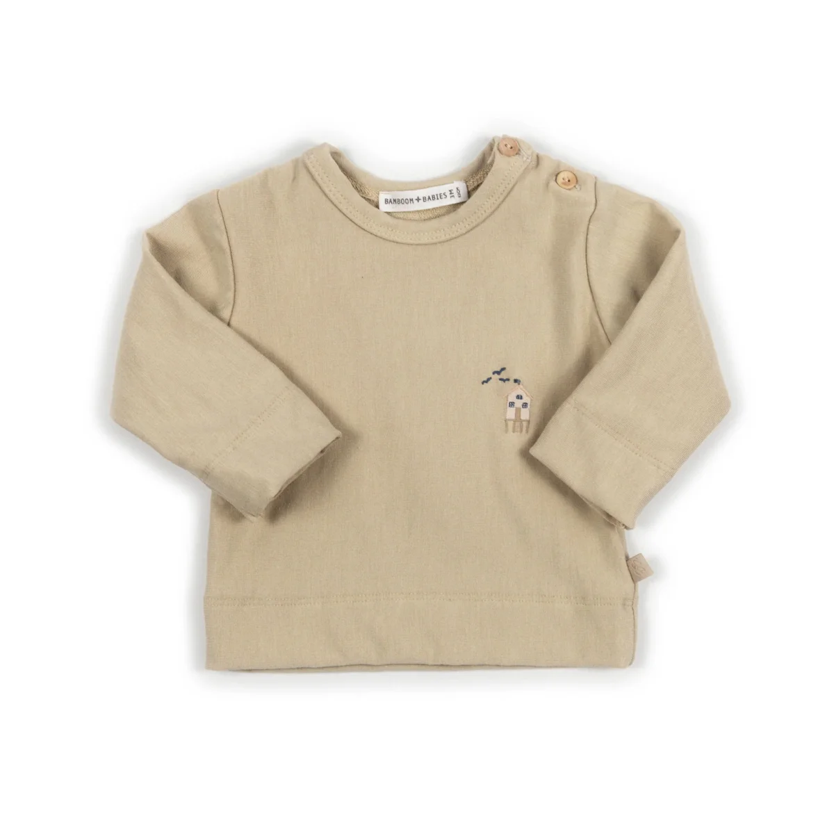 Maglia con ricamo Surf house - LIGHT MUSTARD 279