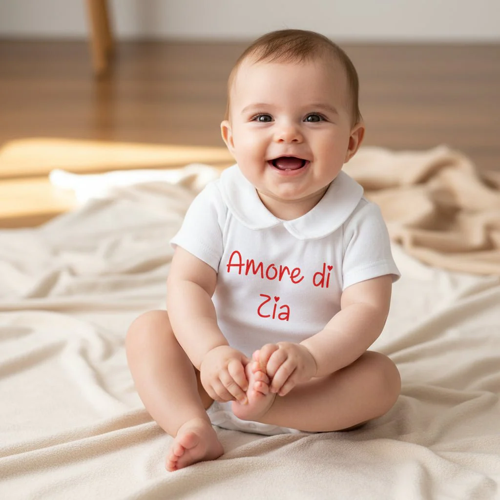 Body in cotone manica corta con colletto Unisex