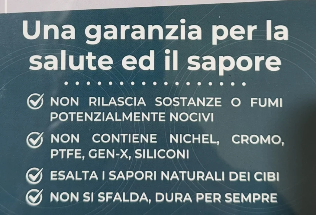 Padella con coperchio cm.24 in PURO TITANIO Made in Italy - immagine 6
