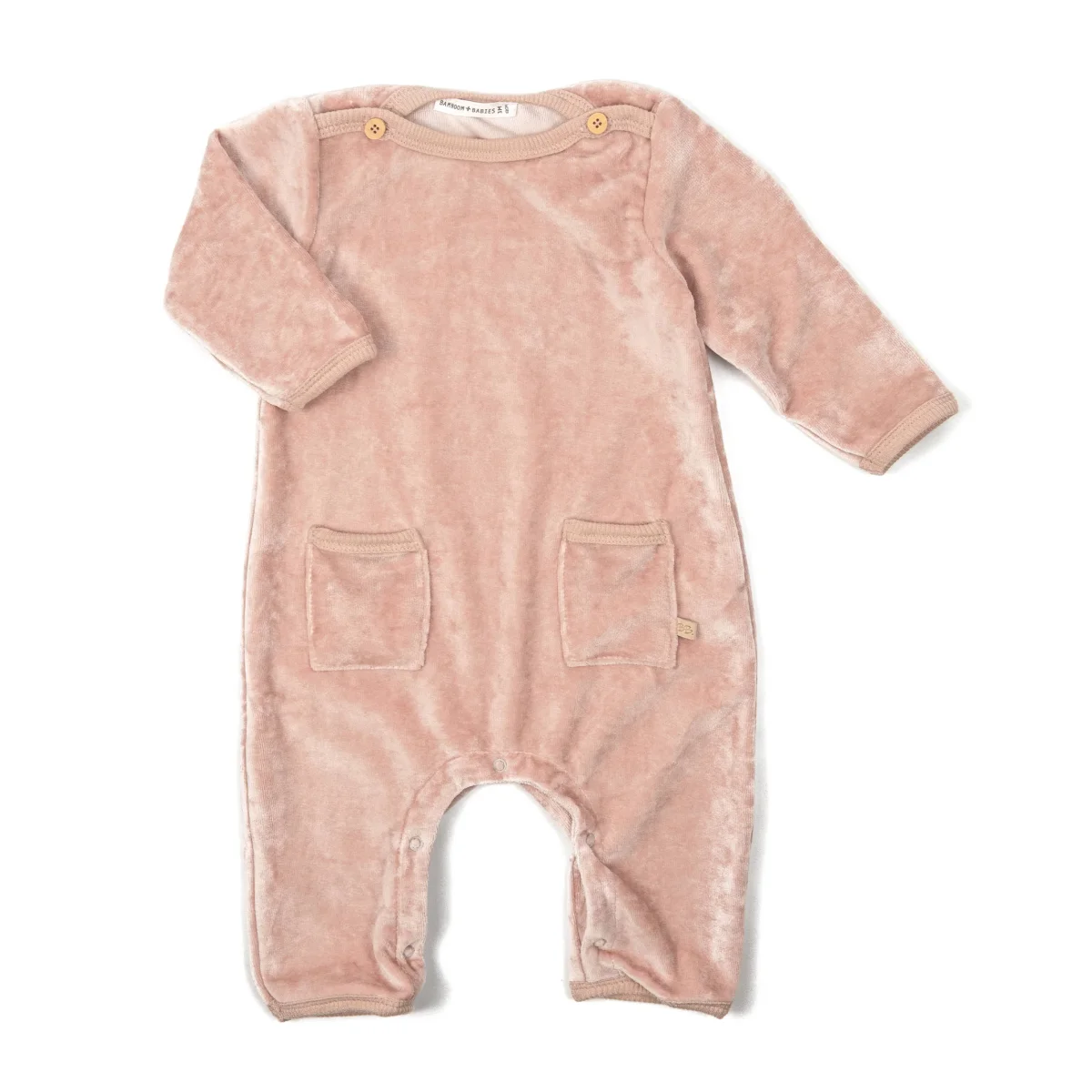 Tutina Intera in Velluto - Rosa Cipria 28 - immagine 2