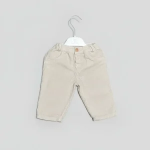 Pantalone a costine in velluto Beige Senza Tasche