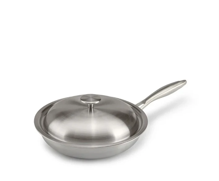 Padella con coperchio cm.24 in PURO TITANIO Made in Italy - immagine 4