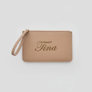 Pochette con anello piatta in simil pelle personalizzabile 13 colori disponibili