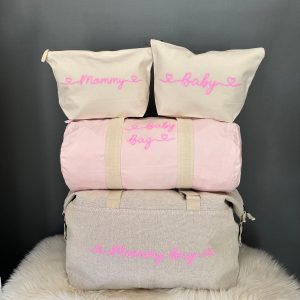 Borsone Mamma Ospedale Neonato – Set Completo Personalizzato con Pochette