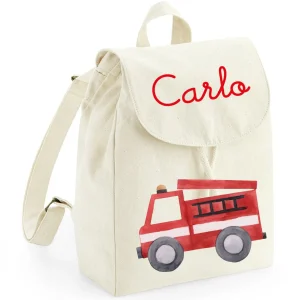 Zaino Asilo Bambino Personalizzato – Mini Zainetto con Nome Pompieri