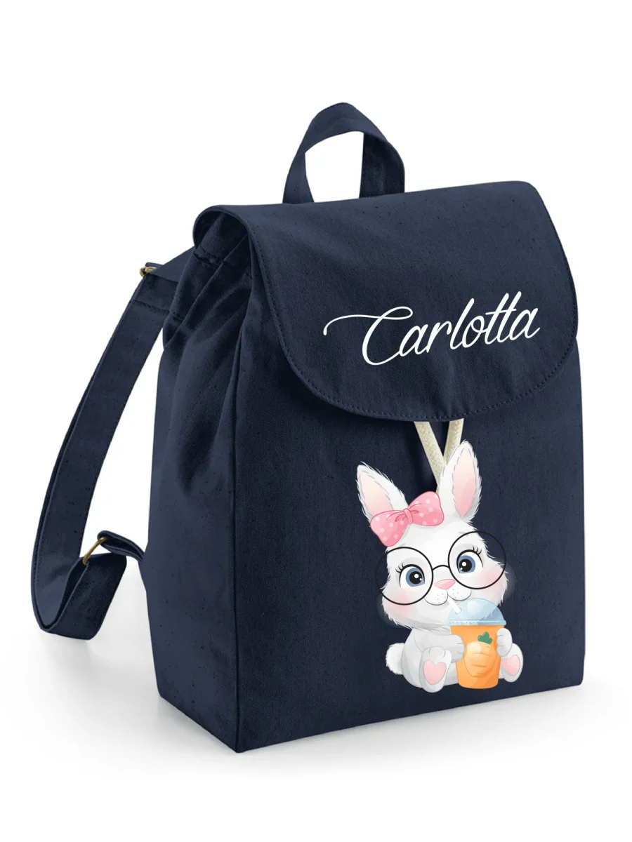 Zaino Asilo Bambino Personalizzato – Mini Zainetto con Nome Coniglietta - immagine 7