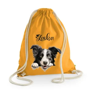 Sacca porta oggetti personalizzata cani Border Collie