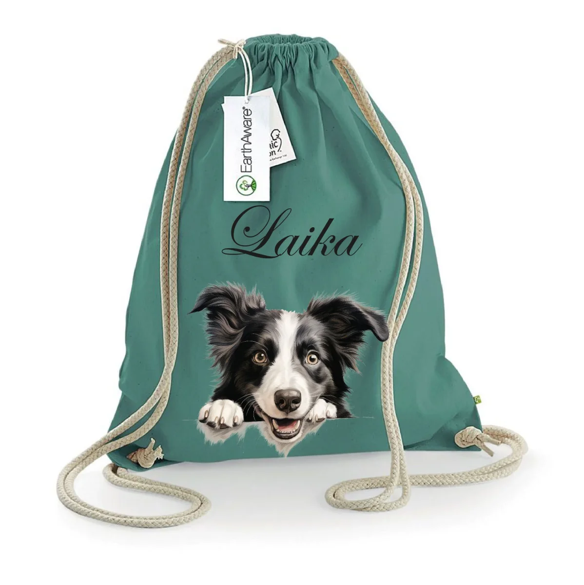 Sacca porta oggetti personalizzata cani Border Collie - immagine 5
