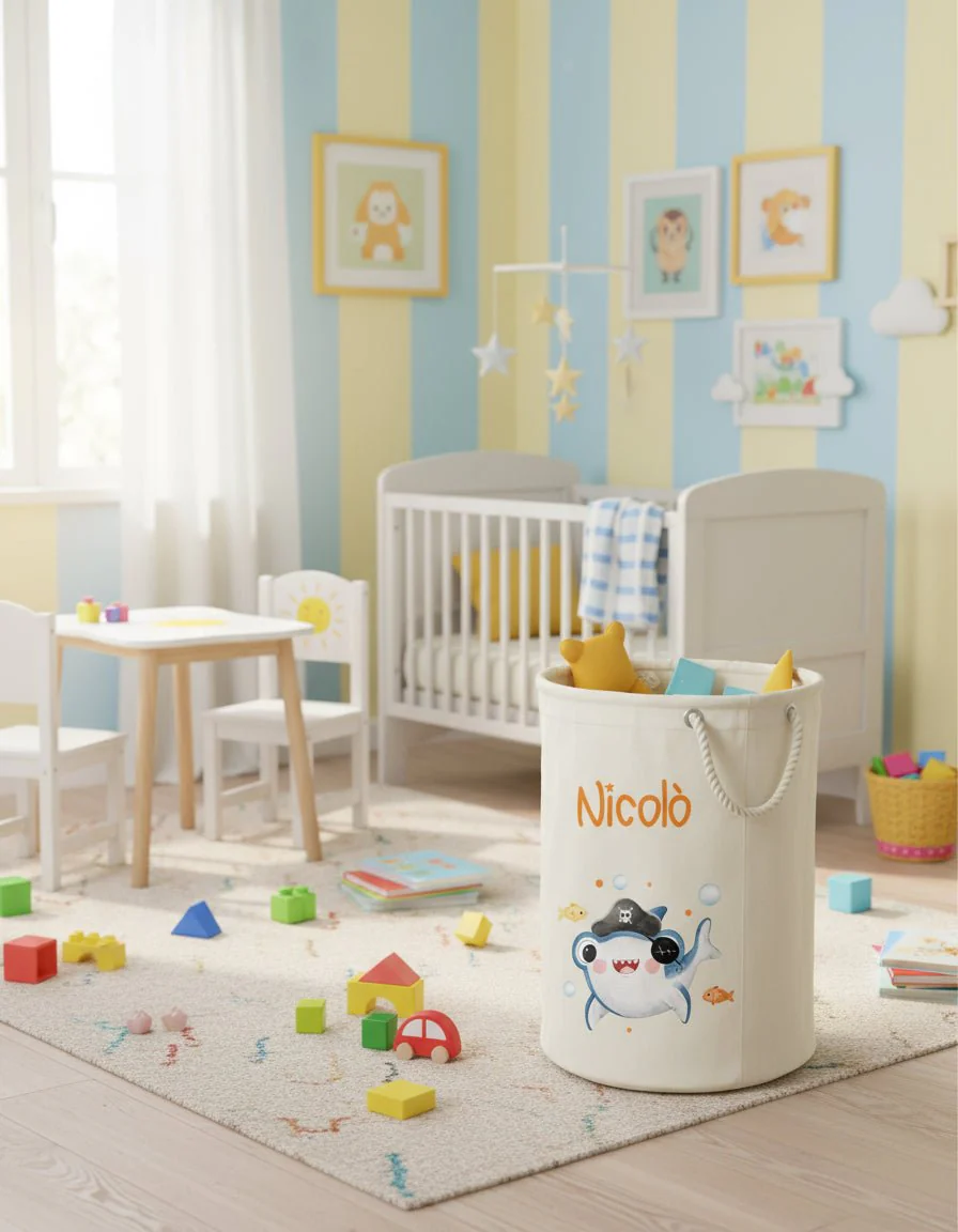 Ceste Portagiochi Morbide Personalizzabili Baby Shark - immagine 4