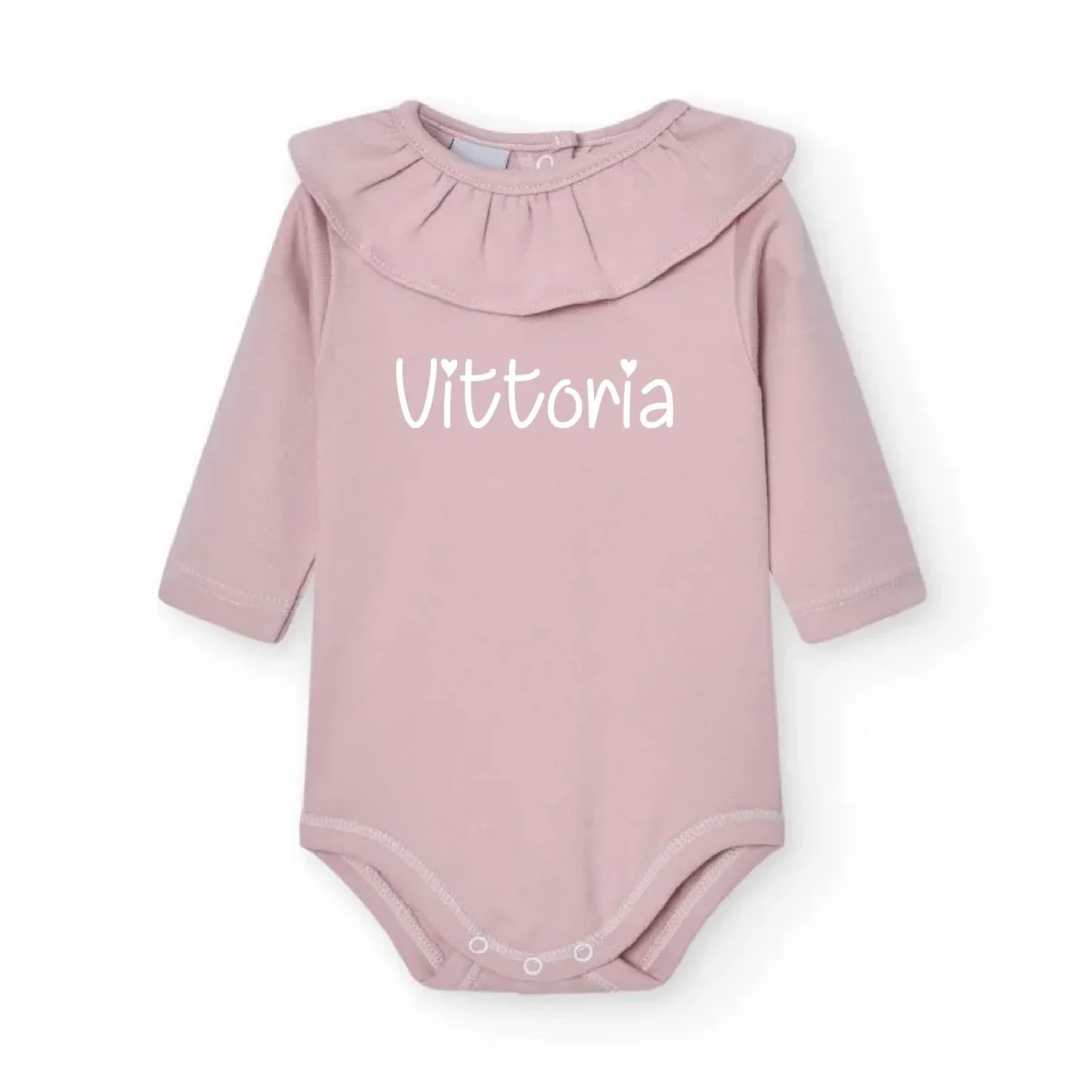 Body a manica lunga colletto Rosa Personalizzabile - immagine 3