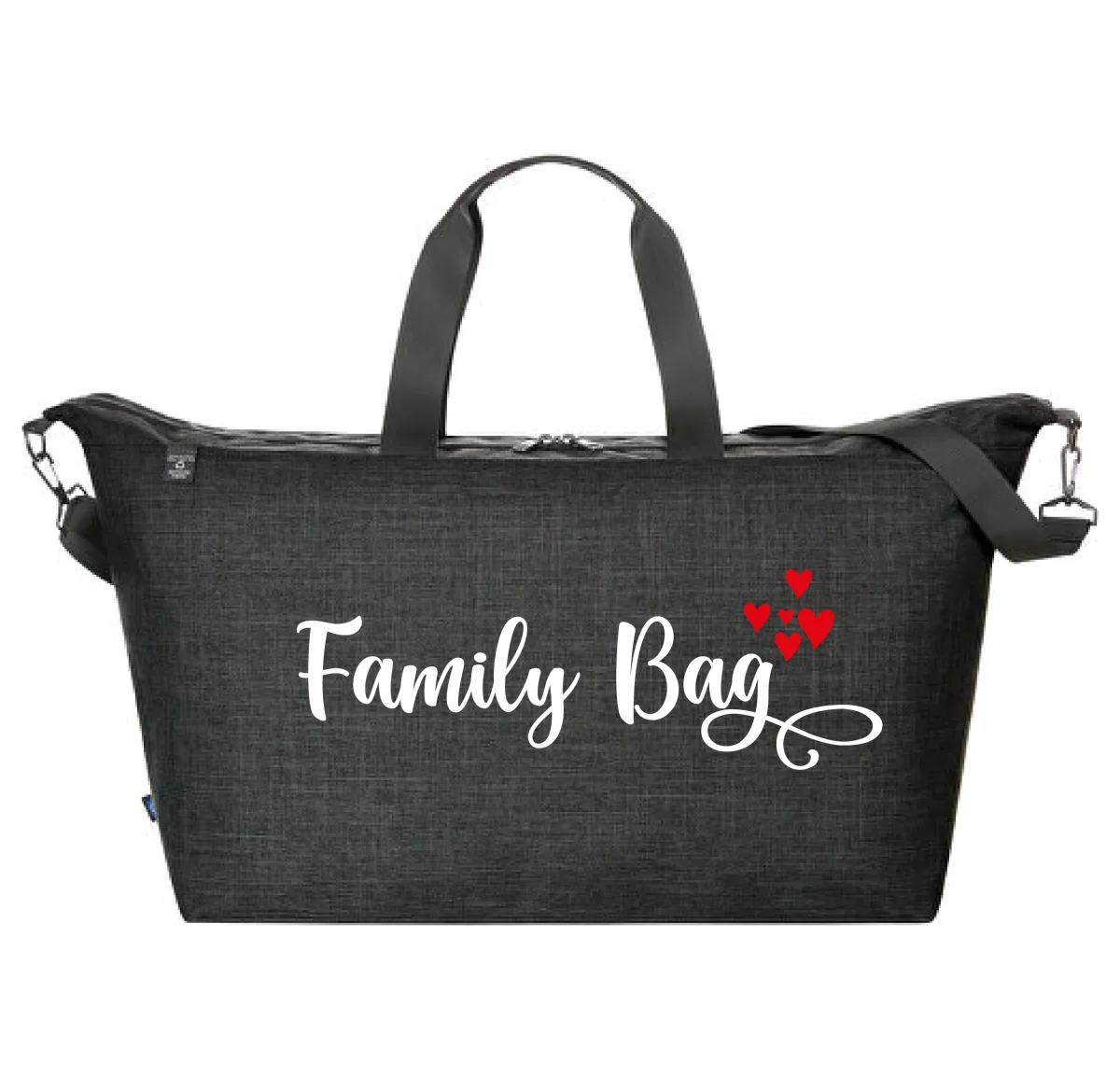 Borsone modello Family stampa FAMILY BAG più Cuori