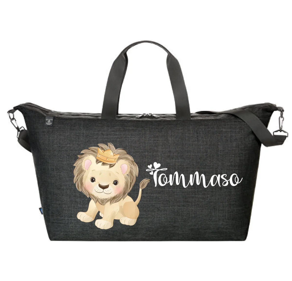 Borsone modello Family in 100% pet riciclato Leoncino Corona - immagine 2