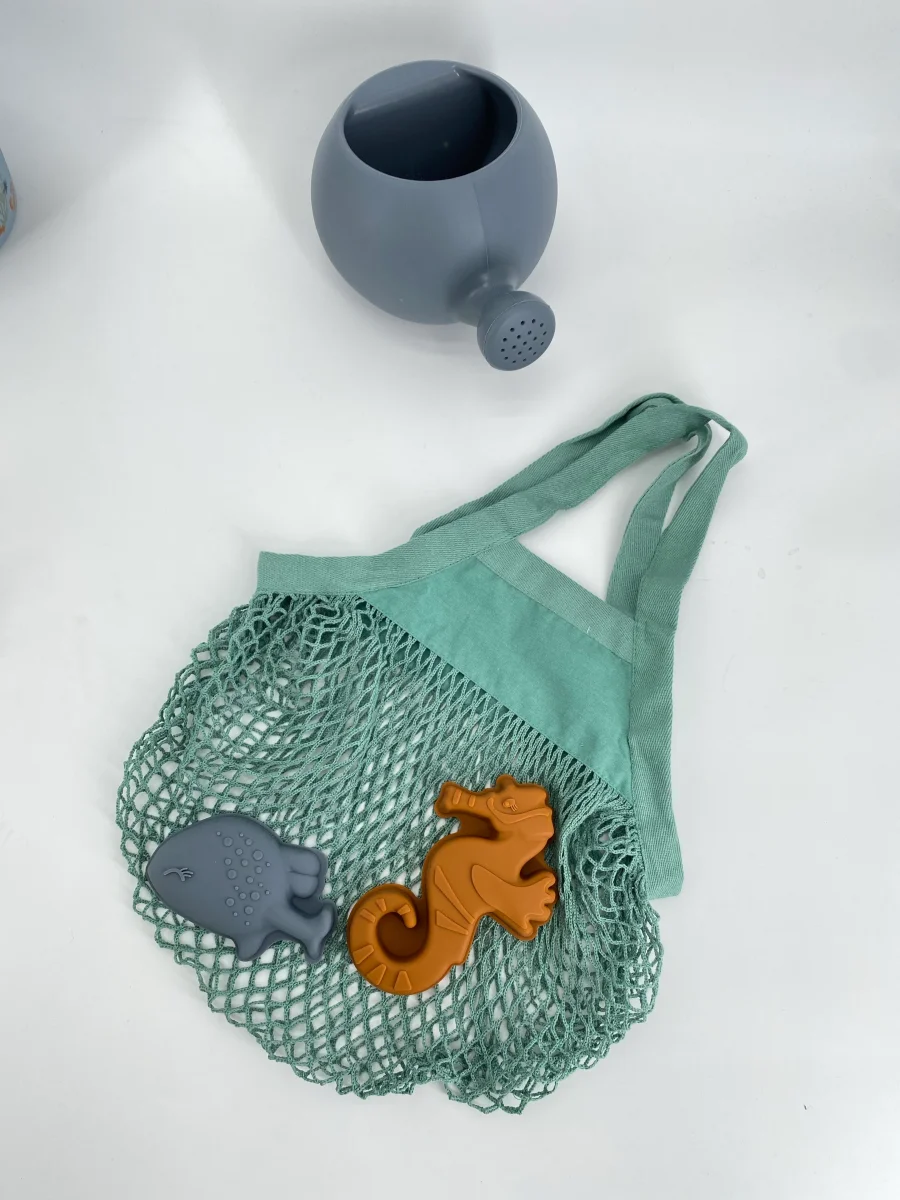 Borsa porta giochi da spiaggia in cotone organico personalizzabile - immagine 7