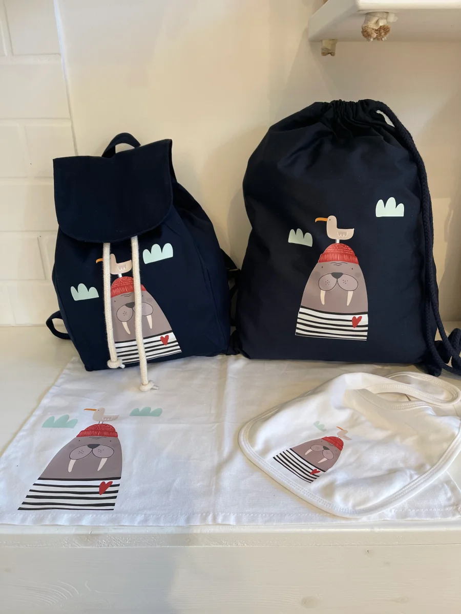 Set asilo in cotone personalizzabile Tricheco - immagine 3