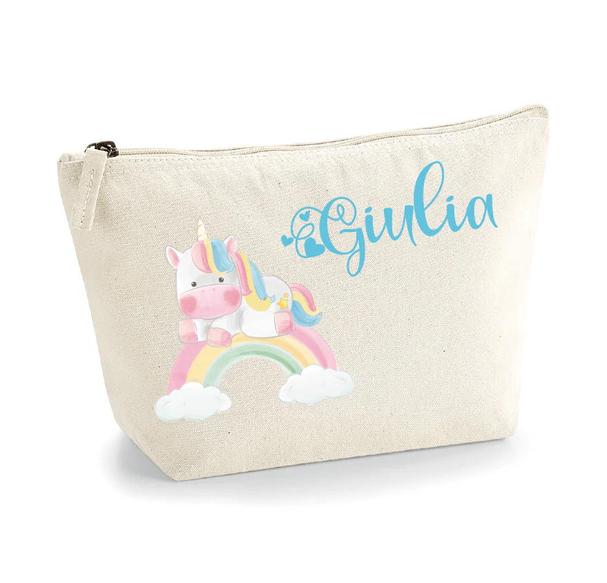 Pochette Neonato Personalizzata con Nome – Beauty Bambino Unicorno Arcobaleno - immagine 2
