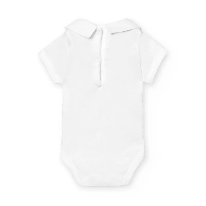 Body in cotone manica corta con colletto Unisex - immagine 6