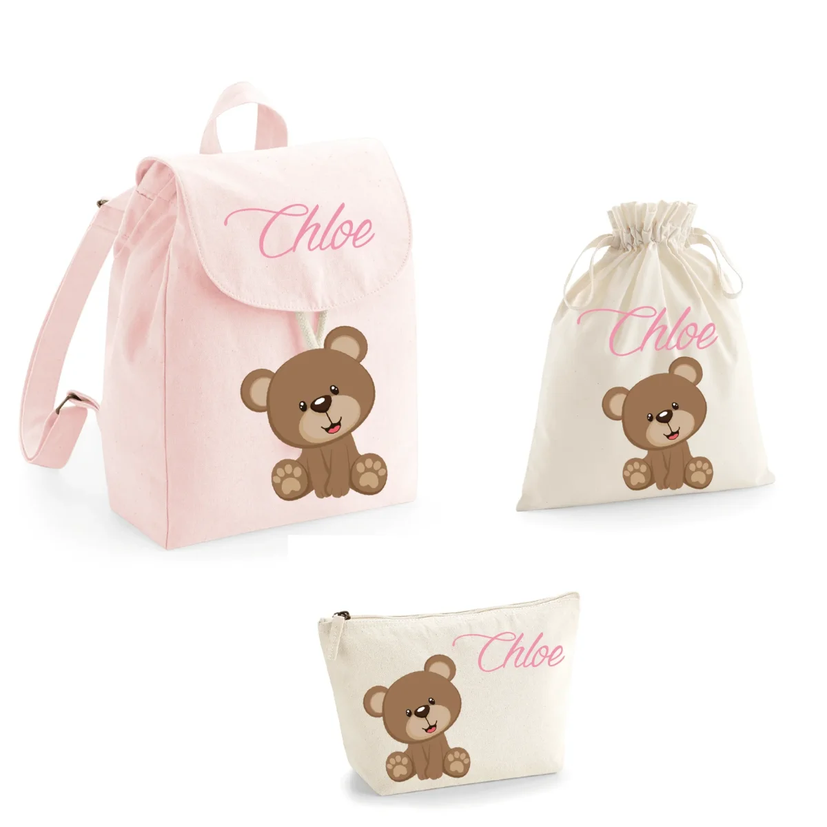 Set Asilo Completo Personalizzato – Mini Zaino, Sacchetto e Beauty Bambino Orsetto - immagine 6