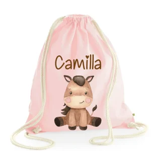 Zaino Sacca Asilo Personalizzato – Bambino con Nome Baby Horse