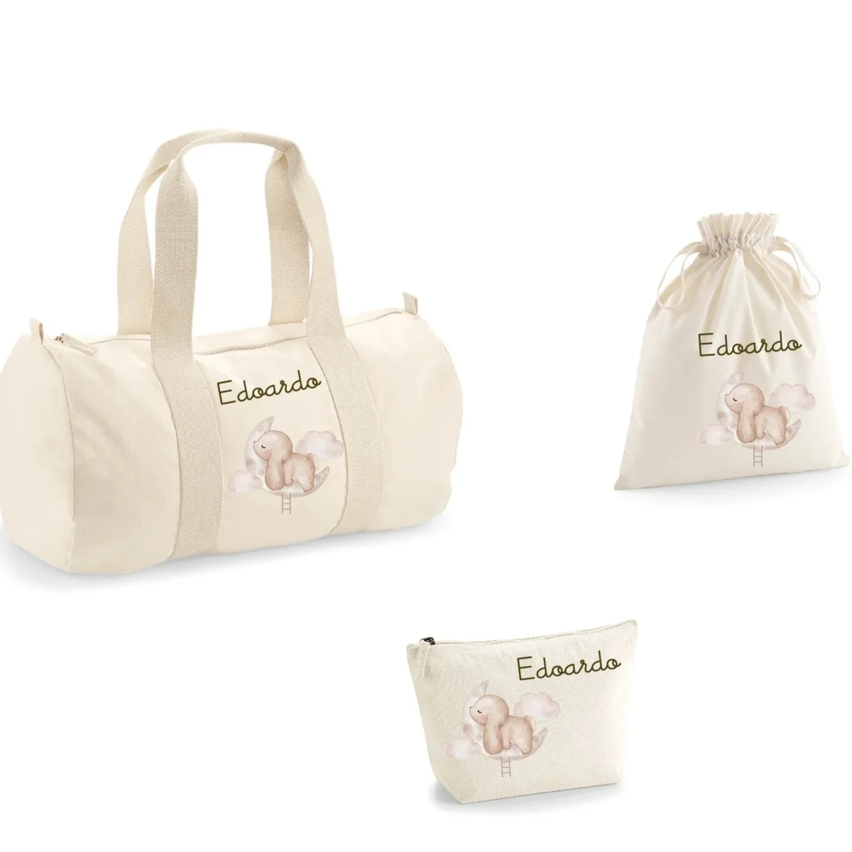 Set Nascita Borsone Baby Personalizzato - Tema Coniglietto su Nuvola - immagine 2