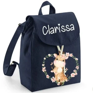 Zaino Asilo Bambino Personalizzato – Mini Zainetto con Nome Giraffine