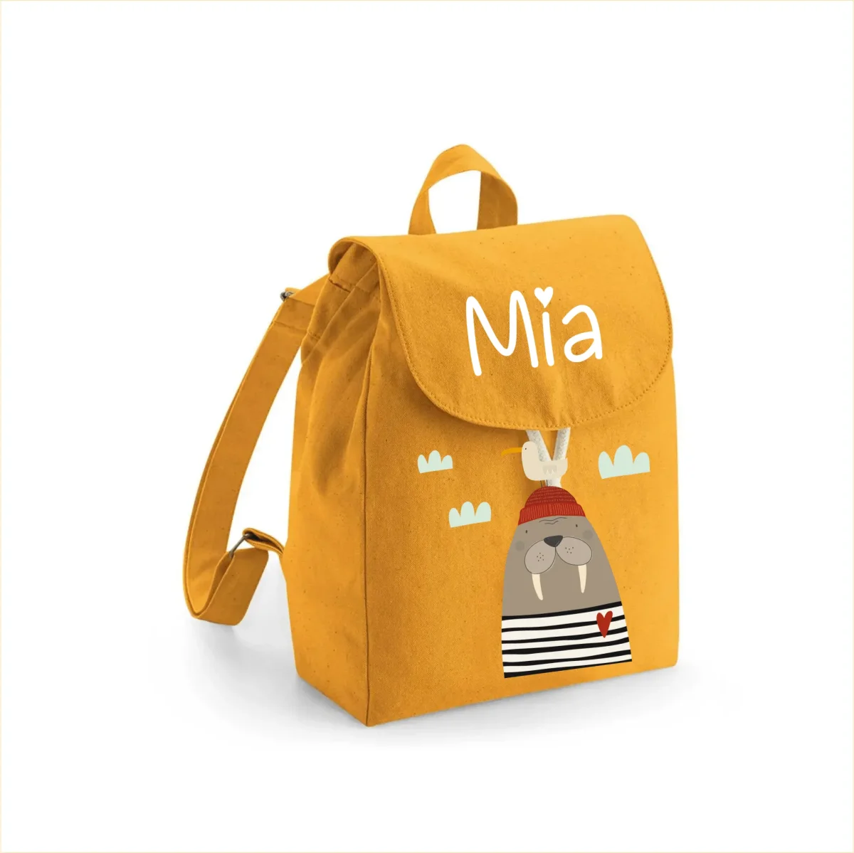 Zaino Asilo Bambino Personalizzato – Mini Zainetto con Nome Tricheco - immagine 6